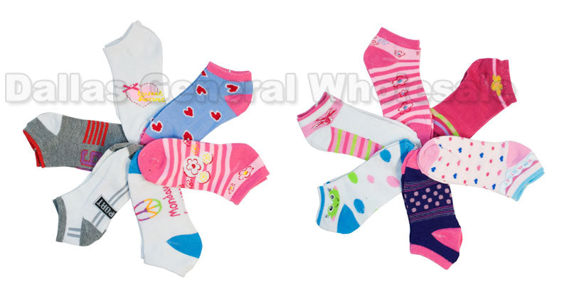 Bulk Buy Little Girls Low Cut Ankle Socks Wholesale