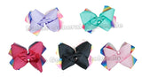 Double Layer Ribbon Hair Bows Wholesale MOQ 12