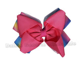 Double Layer Ribbon Hair Bows Wholesale MOQ 12