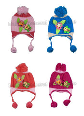 Girls Bees Knitted Toboggan Beanies Wholesale