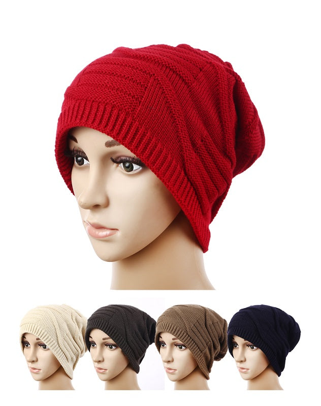 Men Trendy Fleece Lining Beanie Caps Wholesale