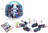 Bulk Buy 16 PC Toy Metal Friction Police Cars Play Set Wholesale