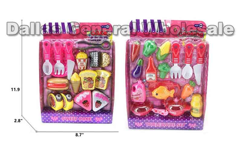 Bulk Buy Toy Dessert Dinner Play Sets Wholesale