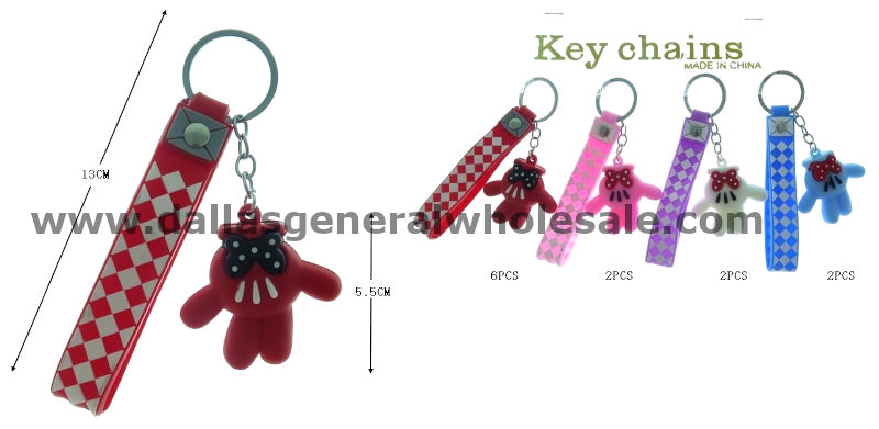 Bulk Buy Adorable 3D PVC Mickey Mouse Keychains Wholesale