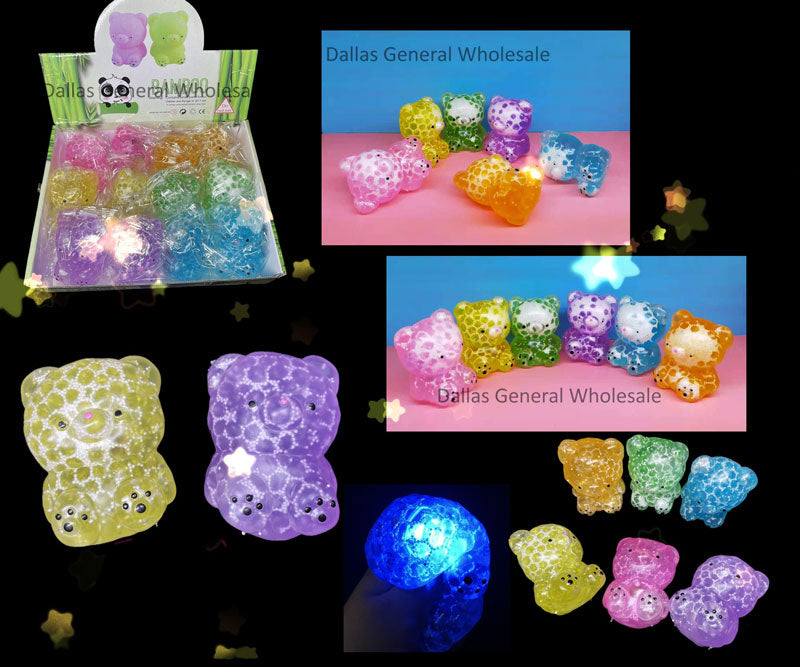 Light Up Rose Bear Squishy Balls Wholesale