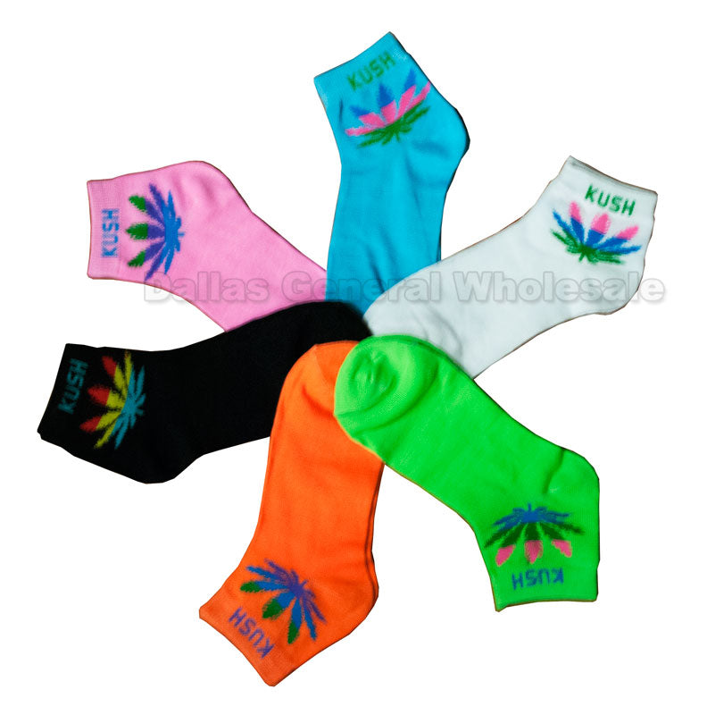 Girls Casual Marijuana Ankle Socks Wholesale