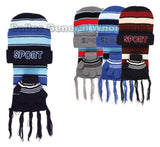 Little Boys 3 Pieces Beanie Hat & Gloves & Scarf Set Wholesale