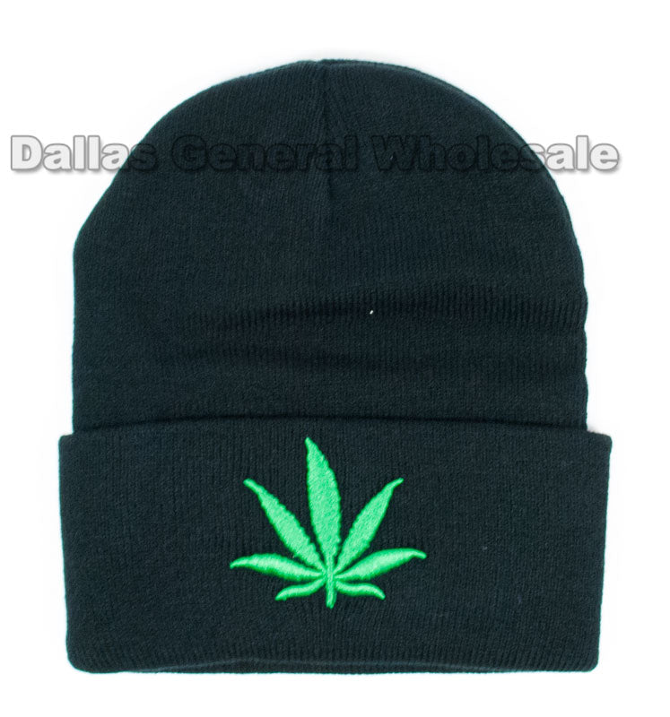 Marijuana Skull Beanie Caps Wholesale