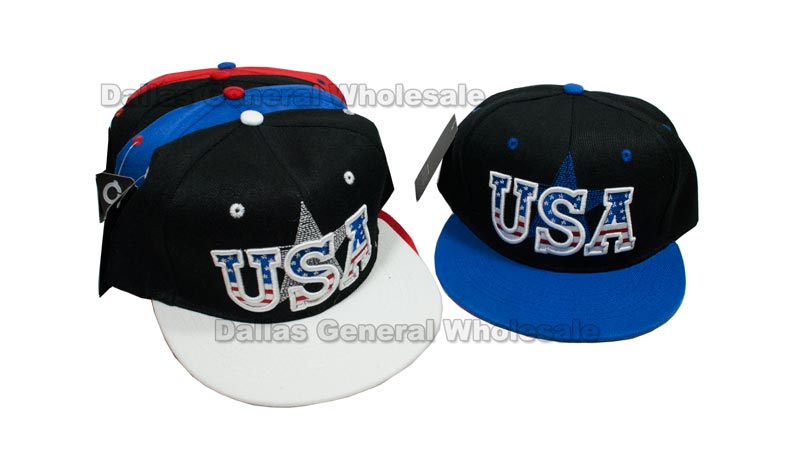 Bulk Buy USA Flat Bill Trendy Caps Wholesale