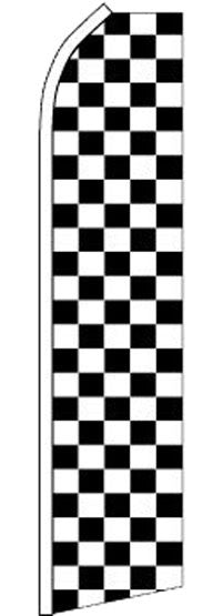 Wholesale SUPER SWOOPER 15 FT BLACK AND WHITE CHECKERED FLAG  (Sold by the piece)