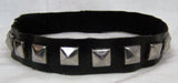 Wholesale Metal Studs Imitation Leather Studded Neck Leather Choker Necklace (Sold by the piece or  dozen)