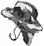 Bulk Camouflage Bucket Hats with Flap For Unisex