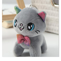 Accessorize Your Keys with Our Cute Cartoon Plush Animal Soft Cat Keychain Pendant