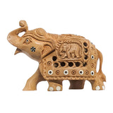 Wood Elephant Sculpture