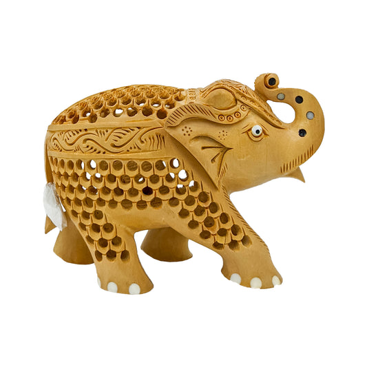 Wooden Handicraft Jaali Work Elephant