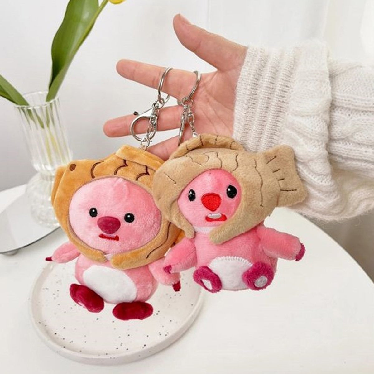 Add Some Cuteness to Your Kid's Accessories with Our Cute Cartoon Doll Soft Plush Keychain