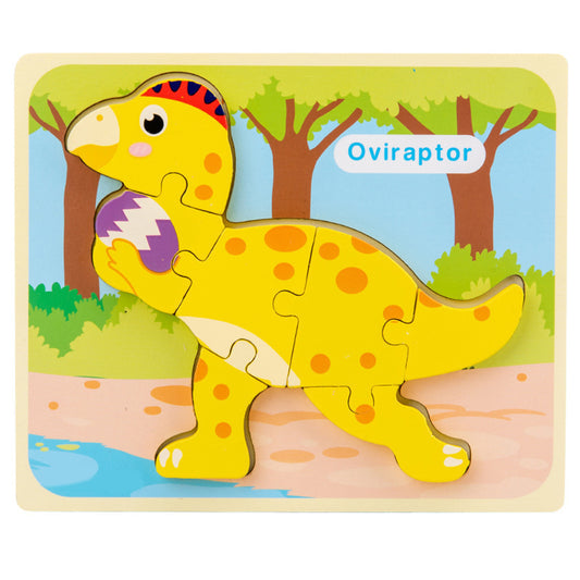 Dinosaur Wooden Puzzles for Toddlers & Kids