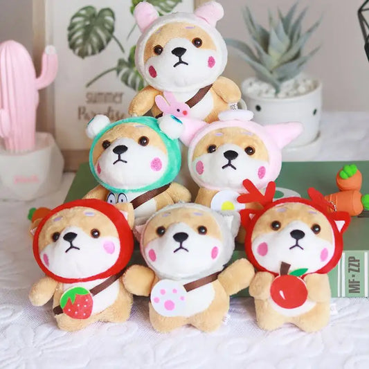 Cute Little Dog Theme Soft Stuffed Plush Keychains