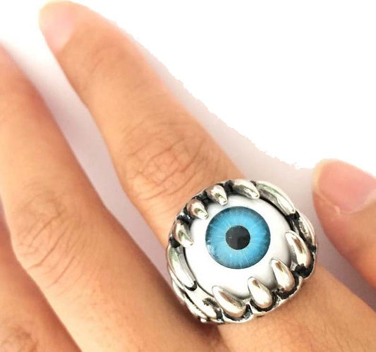 Wholesale EYE BALL STAINLESS STEEL BIKER RING ( sold by the piece )