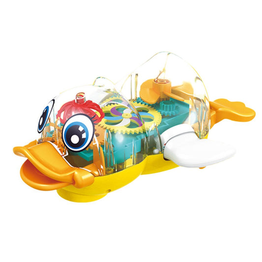 Transparent Electric Rotating Gear Duck