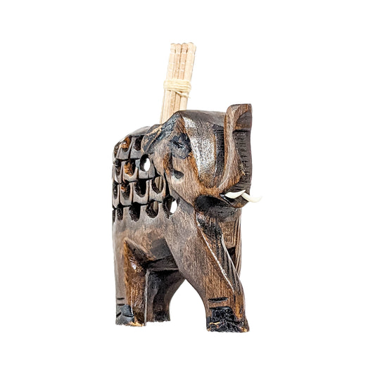 Wooden Elephant Toothpick Holder