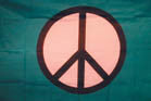 Wholesale Premium Quality 3x5 Peace Symbol Teal Blue Flag (Sold By - 6 Piece)