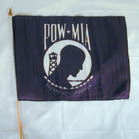 Wholesale POW MIA 11 X 18 INCH FLAG ON A STICK (Sold by the dozen)