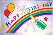 Wholesale HAPPY BIRTHDAY 3' X 5' FLAG (Sold by the piece)