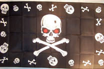 Wholesale SKULLS & SKULL RED EYES 3' X 5' FLAG (Sold by the piece)