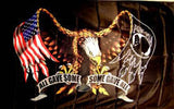 Wholesale EAGLE POW SOME GAVE ALL  DELUXE 3' X 5' FLAG (Sold by the piece)