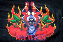 Buy V TWINS CHICKS 3' X 5' FLAG -* CLOSEOUT NOW ONLY 1.95 EABulk Price