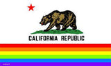 Wholesale CALIFORNIA PRIDE 3 X 5 RAINBOW STATE FLAG (Sold by the piece)