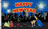 Wholesale HAPPY NEW YEAR 3 x 5 CELEBRATION FLAG (Sold by the piece)