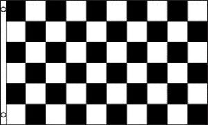 Wholesale CHECKERED BLACK WHITE 2X3 FLAG (Sold by the piece)