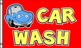 Wholesale RED CAR WASH 3' x 5' FLAG (Sold by the piece)