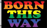 Wholesale RAINBOW BORN THIS WAY 3 X 5 FLAG (Sold by the piece)