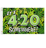 Buy It's 4:20 SOMEWHERE! DELUXE 3 X 5 FLAG Bulk Price