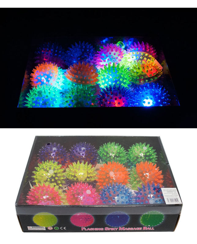 Bulk Buy Flashing Light Up Squeezable Spike Yoyo Ball