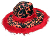 Wholesale FLAMING WIDE BRIM FUZZY HAT  (Sold by the dozen BY COLOR ) CLOSEOUT NOW ONLY $2.50 EA