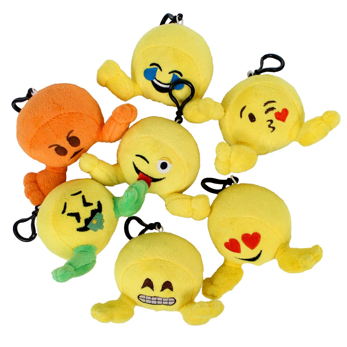 Plush Emoji Clip For Kids In Bulk- Assorted