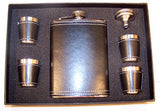 Buy BLACK LEATHER FLASK SETBulk Price