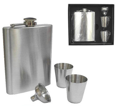 Buy SQUARE BOX SET STAINLESS STEEL FLASK SET WITH 2 CUPS CLOSEOUT NOW ONLY $ 5 EABulk Price