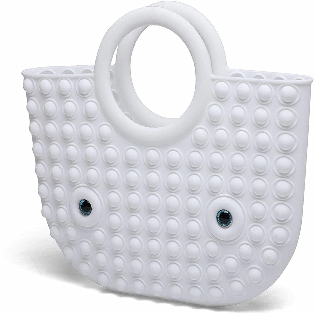 White Pop it Fidget Tote Bag