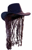 Buy COWBOY HAT W LONG BROWN HAIR Bulk Price