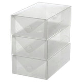 3 Pack Clear Stackable Shoe Box Storage