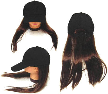 Buy BASEBALL HAT WITH LONG BROWN HAIRBulk Price