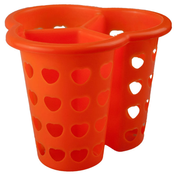 Three-Compartment Heart Design Utility Basket