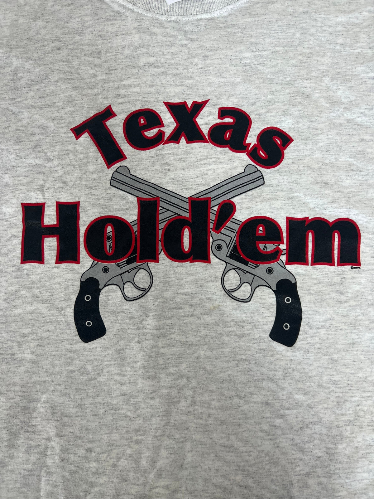 Wholesale TEXAS HOLDEM GREY SHORT SLEEVE TEE-SHIRT SIZE LARGE  (Sold by the piece)