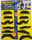 Wholesale Black Assorted Play Fake Mustaches - Instant Fun and Disguise (Sold By Dozen)