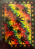 Wholesale Stoner Tapestry Multiple Leaves Tie Dye Multicolor 55" x 83"